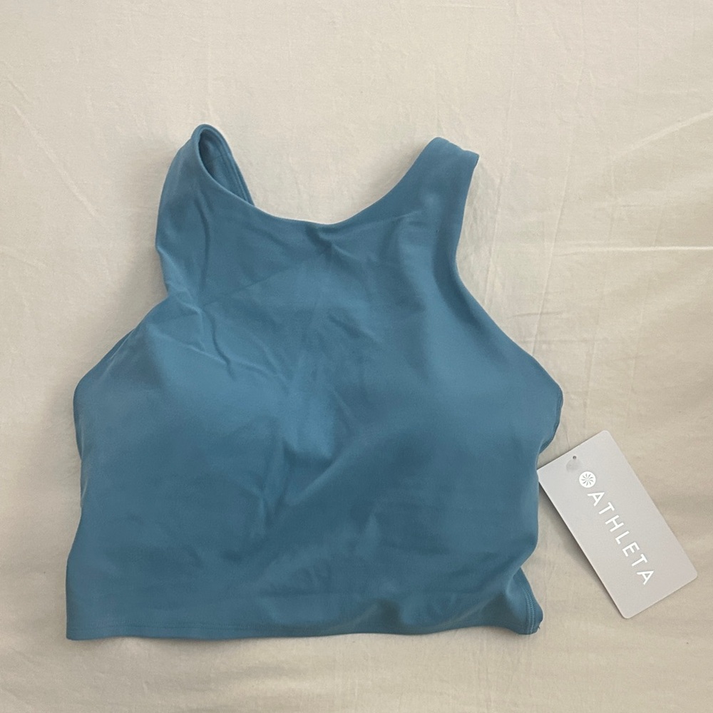 Athleta Women's Teal Crop Top sports bra